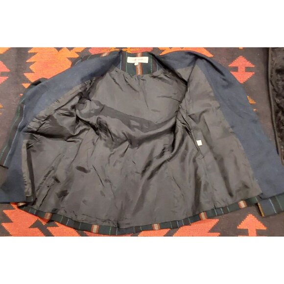 Vintage Dorothy Schoelen Striped Blazer Womens Size 8 Double-Breasted Wool Blend - Picture 7 of 9